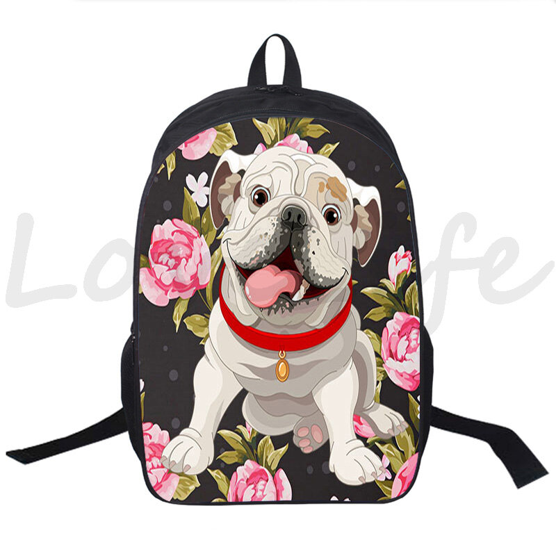 Kawaii Dog рюкзак с изображением бульдога Boston Terrier, книжные сумки для мальчиков и девочек, рюкзак с рисунком хаски, немецкой овчарки, сумки для ноутбуков
