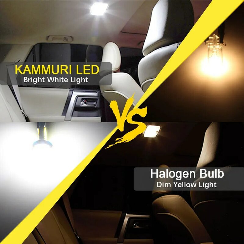 KAMMURI – Kit d'éclairage intérieur LED Canbus, 7 pièces, 100% sans erreur, pour FIAT Fiorino Box Body / Estate 225 (2007 – 2012)
