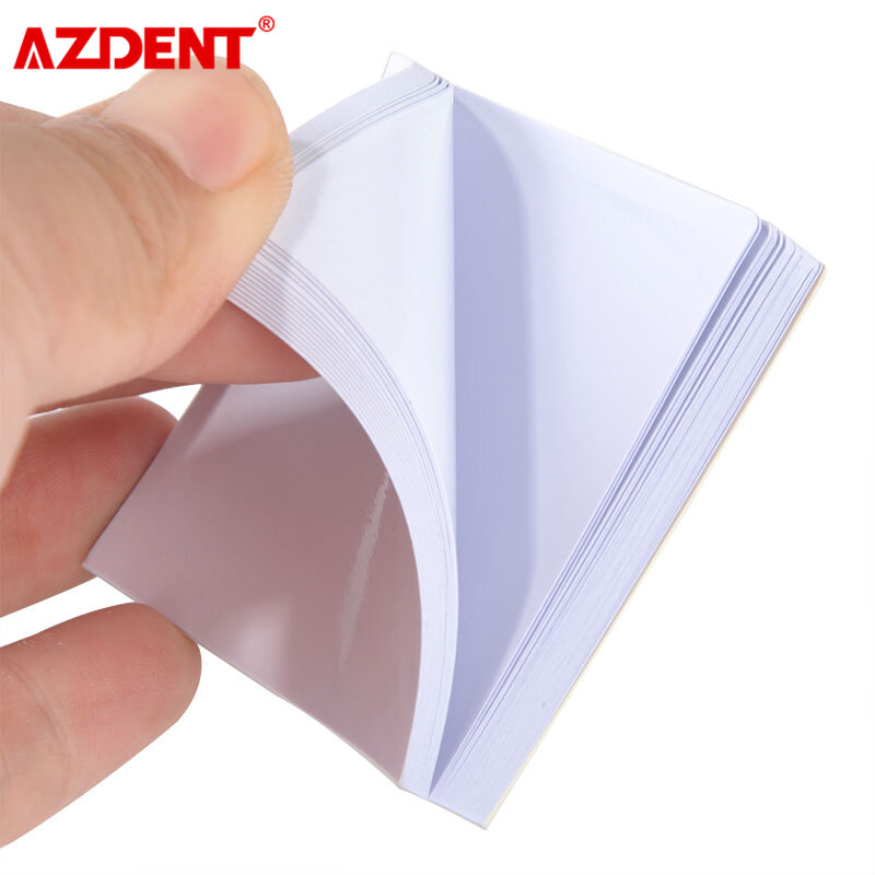 Azdent Dental Mixing Paper, Pó Cimento Descartável, Dentadura de Laboratório, 50 Folhas por Bloco, 5,1x5,1 cm (2x2 pol)