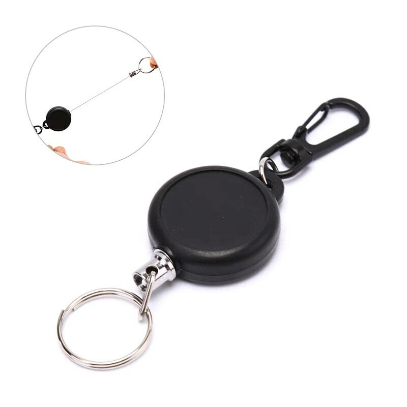 15Styles Key Ring Clip Retractable Pull Key Ring Chain Reel Extendable Belt Reel ID Lanyard Name Tag Card Badge Holder