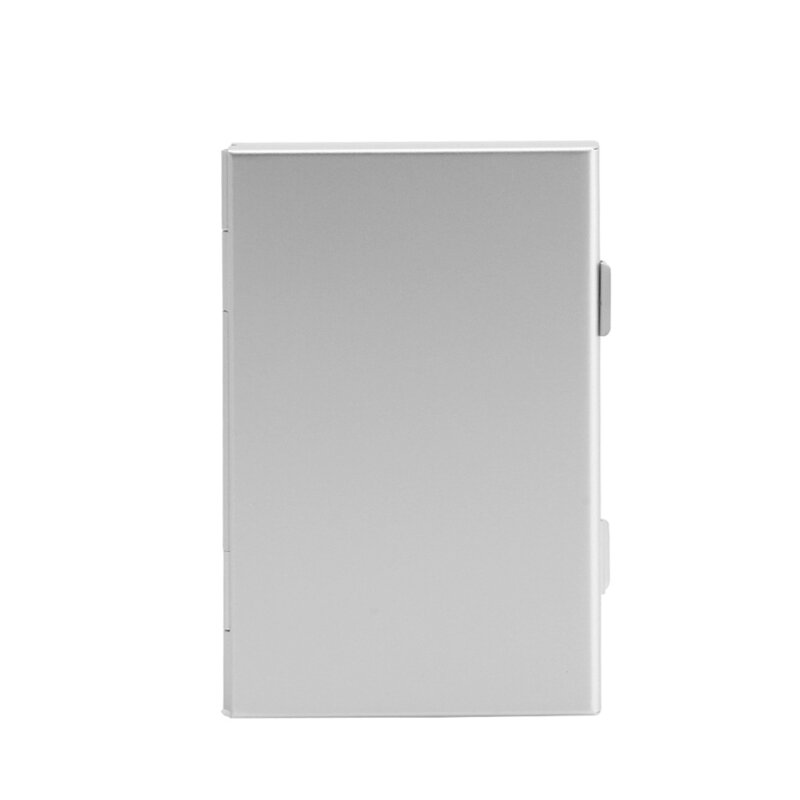 Boîte de rangement en aluminium argenté pour 24 cartes Micro SD TF