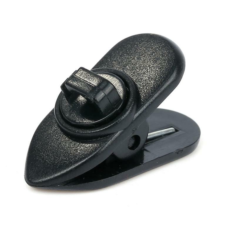 Casque pince écouteur câble fil cordon revers collier pince broche support à pince montage noir pour écouteurs