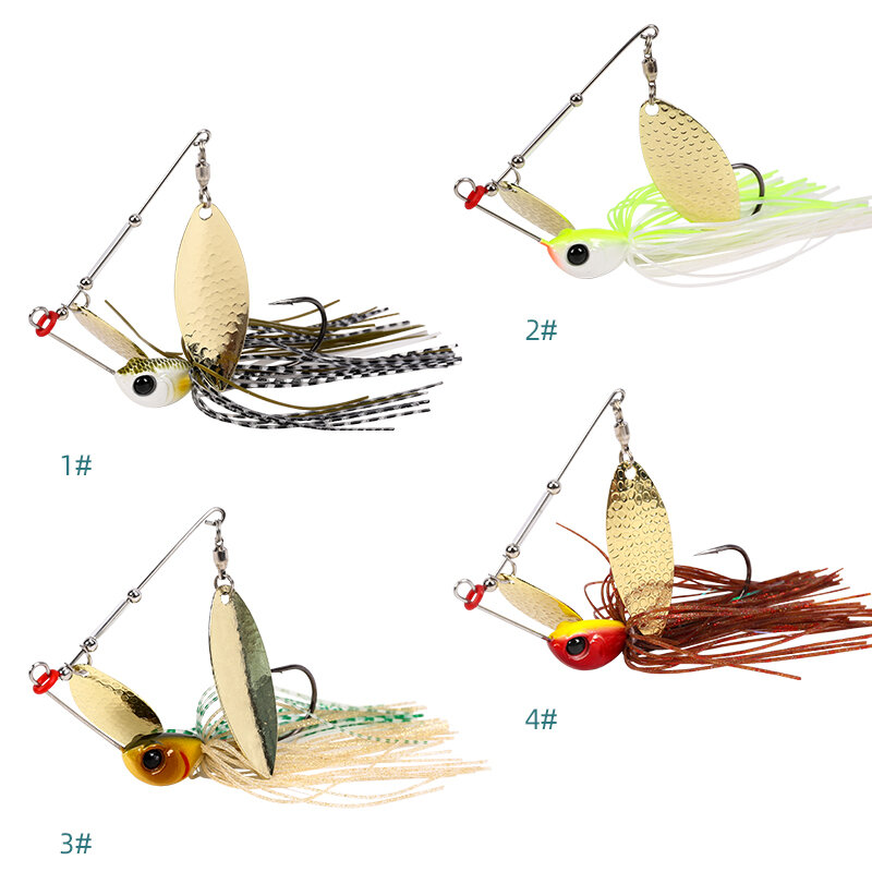 TSURINOYA-señuelo de pesca giratorio, cebo de Zumbado, cuchara de Metal, plantilla de señuelo de pesca, 7g, 10g, latón, Swimbait, lubina, 1 ud.