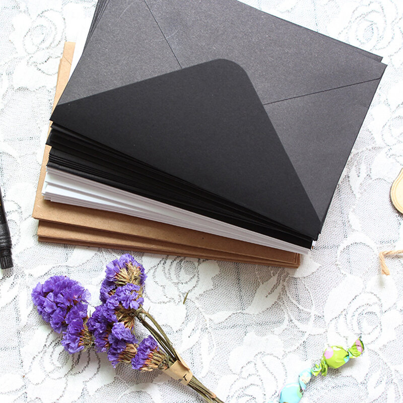 30pcs Classical Kraft Blank Paper Envelopes Wedding Invitation Business Gift Card DIY Envelope Gift Letter Supplies 16*11cm
