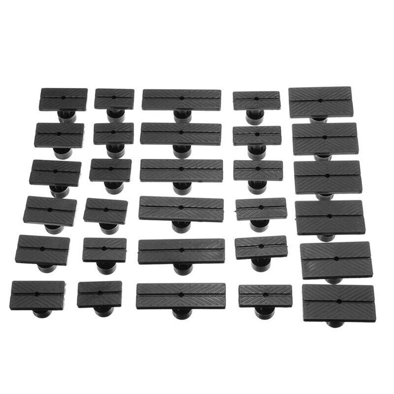 Lengüetas negras de nailon de 30 piezas para reparación de abolladuras, ventosa, herramientas de reparación de abolladuras sin pintura