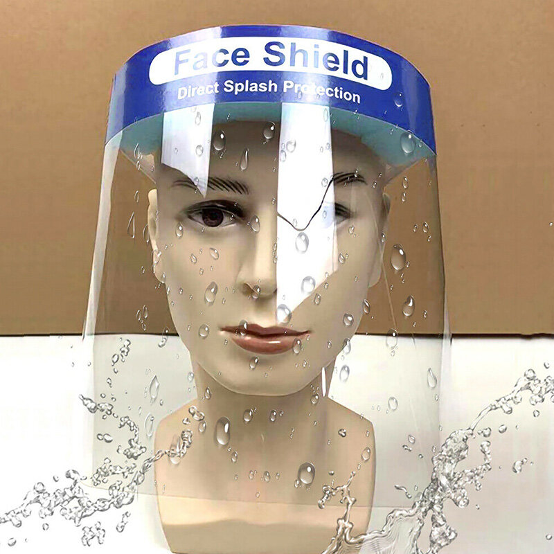 Protetor facial de plástico transparente capa protetora tampa protetora viseira de segurança anti-nevoeiro à prova de poeira rosto pescoço olhos facesheid capa