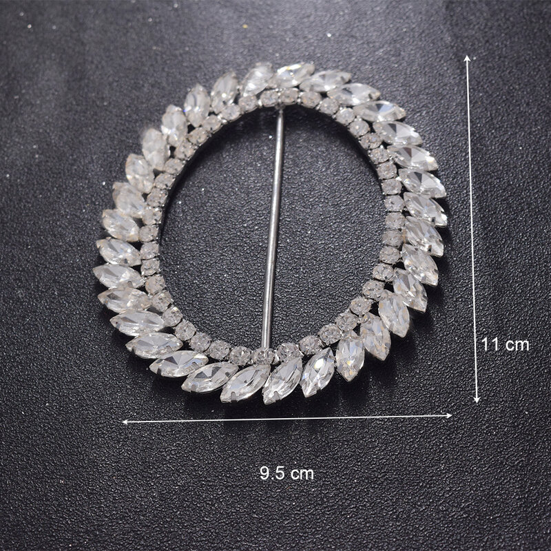 1 Buah Quanlity Baik Ukuran Besar 9Cm 10Cm 12Cm Kristal Berlian Imitasi Gesper untuk Gaun Pengantin Wanita Pakaian Sabuk Dekorasi Pita Simpul