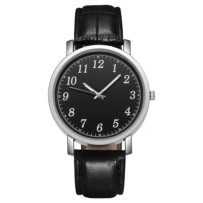 Relógio de quartzo digital de luxo masculino, moda, relógio de couro, temperamento, presente, 2023
