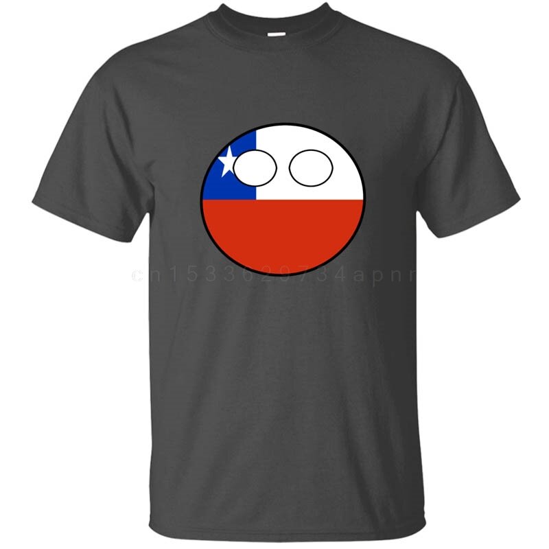 Graphic Countryball Laenderball Land Heimat Chile T Shirt Girl Boy Hipster Men's T-Shirts 2022 Tshirt Short-Sleeve Natural