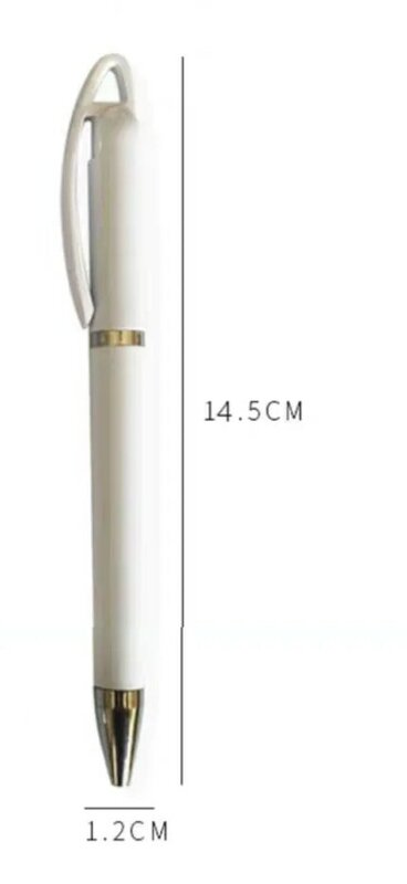 Bolígrafo de sublimación personalizado, Pluma de prensa de calor de color blanco, bricolaje, una pieza
