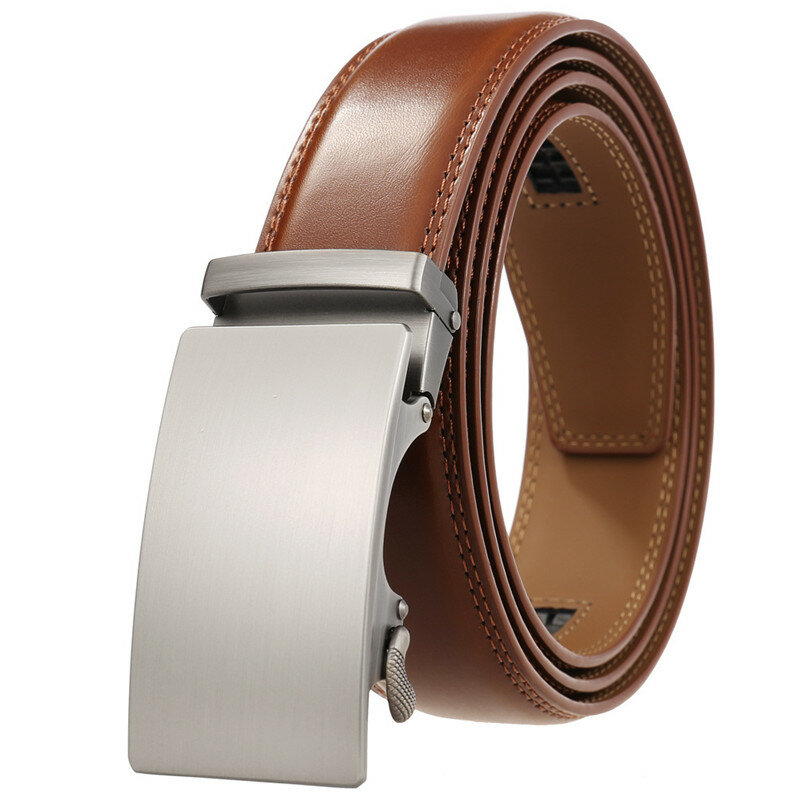 CETIRI-cinturón de cuero con hebilla automática para hombre, 24 estilos, alta calidad, moda masculina, cadena elástica, marca de lujo