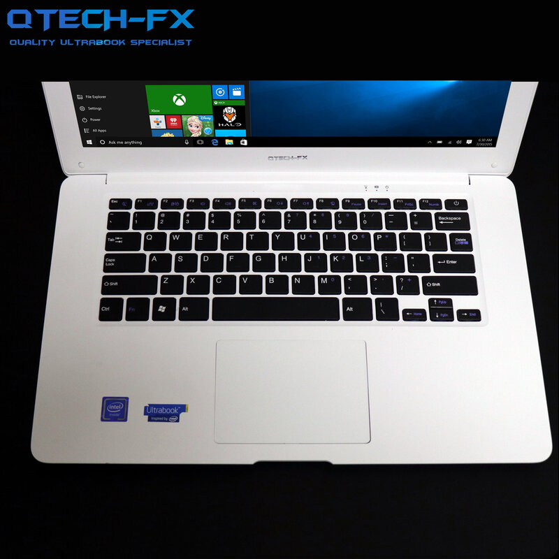 Laptop 14.1 Inci RAM 8GB 750GB HDD Windows 10 CPU Putih Intel Pentium 4Core WIFI Notebook Siswa Rentang Komputer Keyboard Rusia