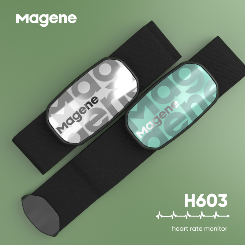 Magene H603 Pasek do monitorowania tętna na klatkę piersiową ANT+ Bluetooth Wodoodporny sportowy czujnik tętna do biegania