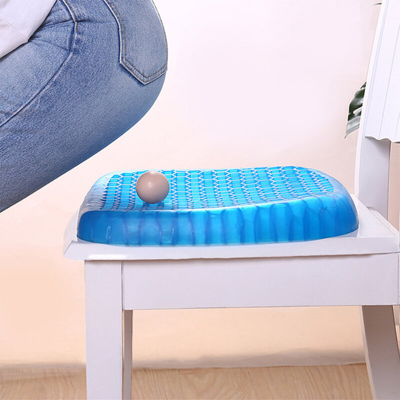 Elastic Gel Seat Cushion TPE Silicone Cooling Mat Egg Support Non Slip Summer Ice Pad Chair Car Office Seat Cushion