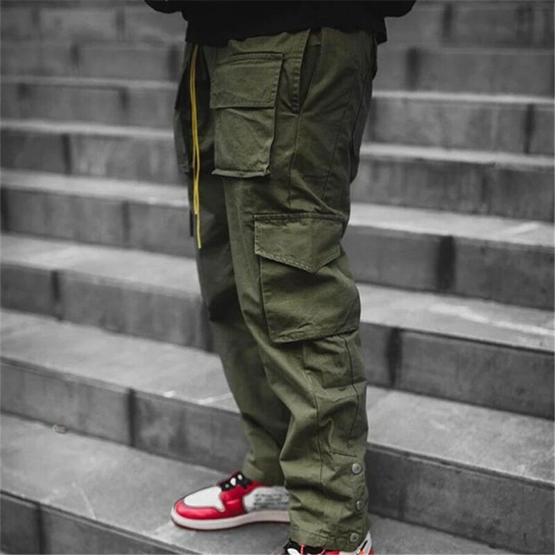กางเกง Cargo ผู้ชาย2021 Hip Hop Streetwear Jogger กางเกง FashionTrousers Gyms ฟิตเนสลำลอง Joggers Sweatpants กางเกงผู้ชาย