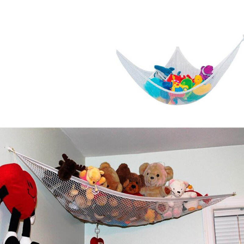 Red de hamaca para almacenamiento de juguetes, Red de animales de peluche para habitación de niños, soporte de almacenamiento organizador, nuevo