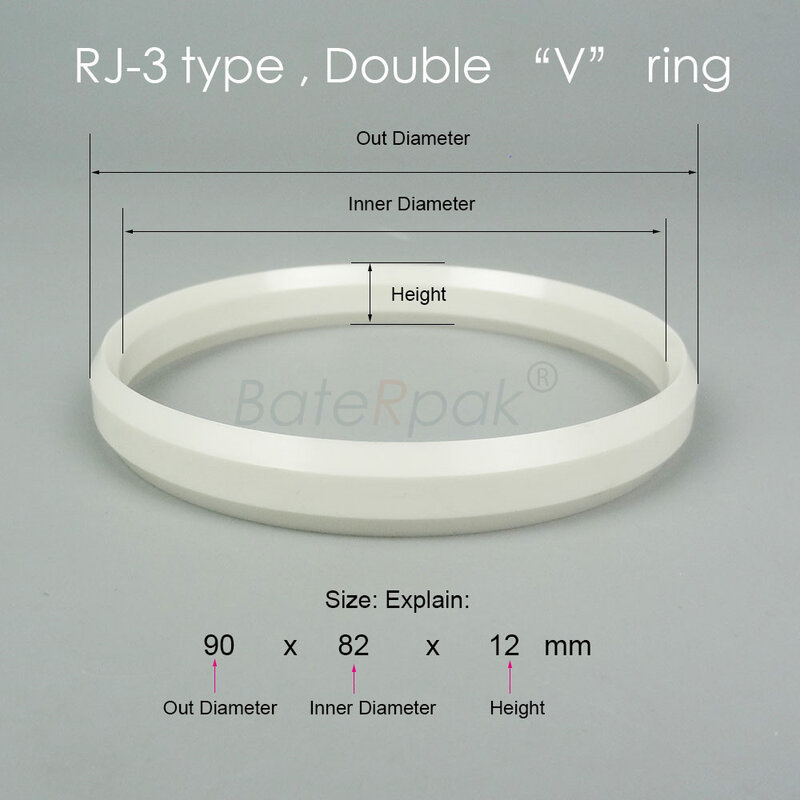 RJ-3 Double "V" BateRpak Pad machine d'impression pièce de rechange Zrnings tasse d'encre contre-indiqué conium ume/anneau en céramique RJ3, HongxIDxH mm