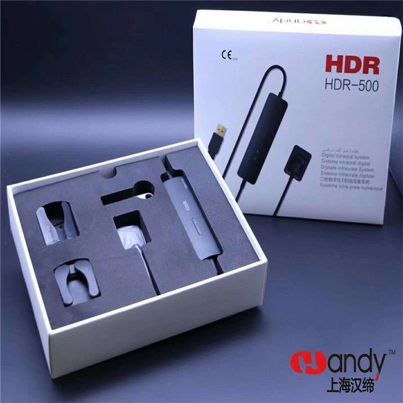 Capteur de rayon X dentaire pratique HDR500, système d'imagerie dentaire RVG HDR-500, connexion USB 2.0