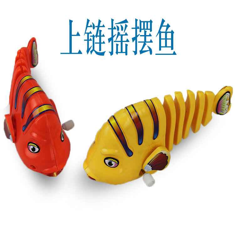 Enrolado na corrente série de brinquedos de balanço de peixe pequeno criança unisex animal puxar para trás plástico 2021