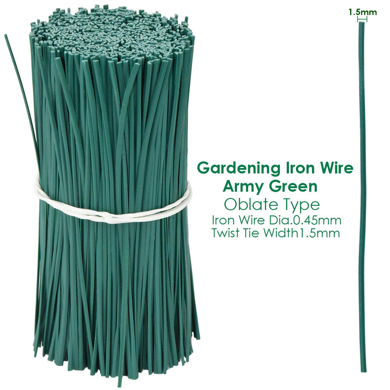 100PCS fascette per cavi da giardinaggio riutilizzabili Oblate filo di ferro Twist Tie per piante da fiore viti rampicanti corde di fissaggio rivestite multifunzione