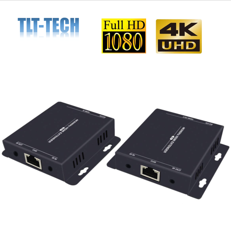 1ペア超hd 4 hdmiエクステンダー以上イーサネットCat5e/6 200ftまでサポートYUV444 HDMI2.0 edid ir