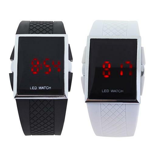 ¡Envío directo! Reloj de pulsera deportivo Unisex con pantalla Digital LED, reloj de pulsera informal con estuche cuadrado, fácil de leer, con luz LED