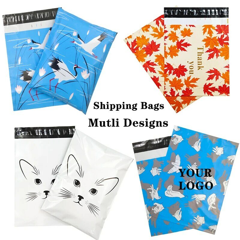 10PCS 25x33cm Color Cloth Poly Mailers Shipping Envelops Boutique Custom Logo Bags Enhanced Durability Multipurpose Envelopes