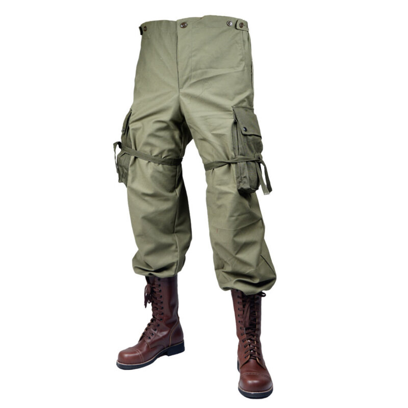 Американские армейские зеленые уличные брюки M43 из чистого хлопка