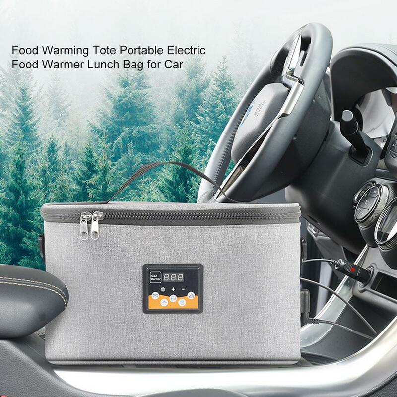 Montowana na pojeździe żywność i butelka mleka ogrzewanie i torba izolacyjna zewnętrzna podróż samochodem podgrzewacz do butelek wyświetlacz LCD torba obiadowa do samochodu
