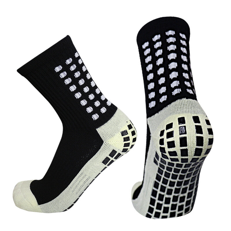 Новые Нескользящие футбольные носки для мужчин и женщин, уличные спортивные футбольные носки с рукояткой, противоскользящие футбольные носки