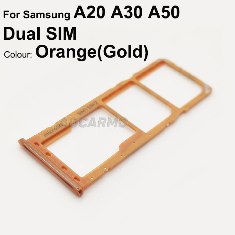 Aocarmo Sim Samsung Galaxy A20 A30 A50 Đơn SIM SIM Số Kim Loại Nhựa Nano SIM Khe Cắm MicroSD giá Đỡ
