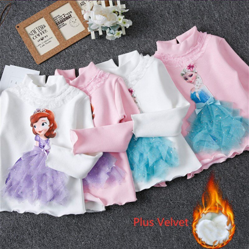 Новые летние комплекты одежды для девочек Детские хлопковые футболки с рисунком Эльзы, кружевная футболка принцессы + длинные штаны, леггин...