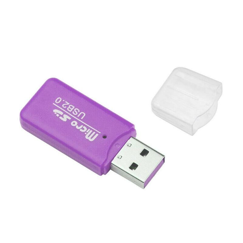 Mini Leitor de Cartão de Memória Portátil, USB 2 0 TF Card Reader para PC, Laptop, Computador Card Writer, Adaptador Flash Drive