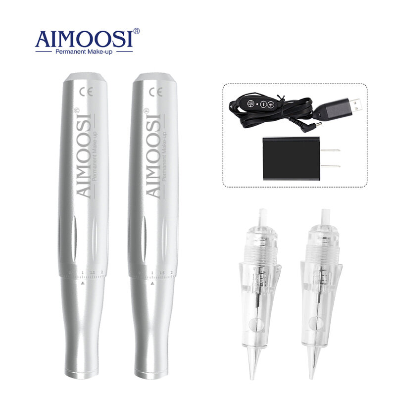 AIMOOSI A5 고품질 전문 문신 PMU 기관총 펜 바늘, 마이크로 블레이딩 바디, 눈썹 입술, 영구 메이크업 용품