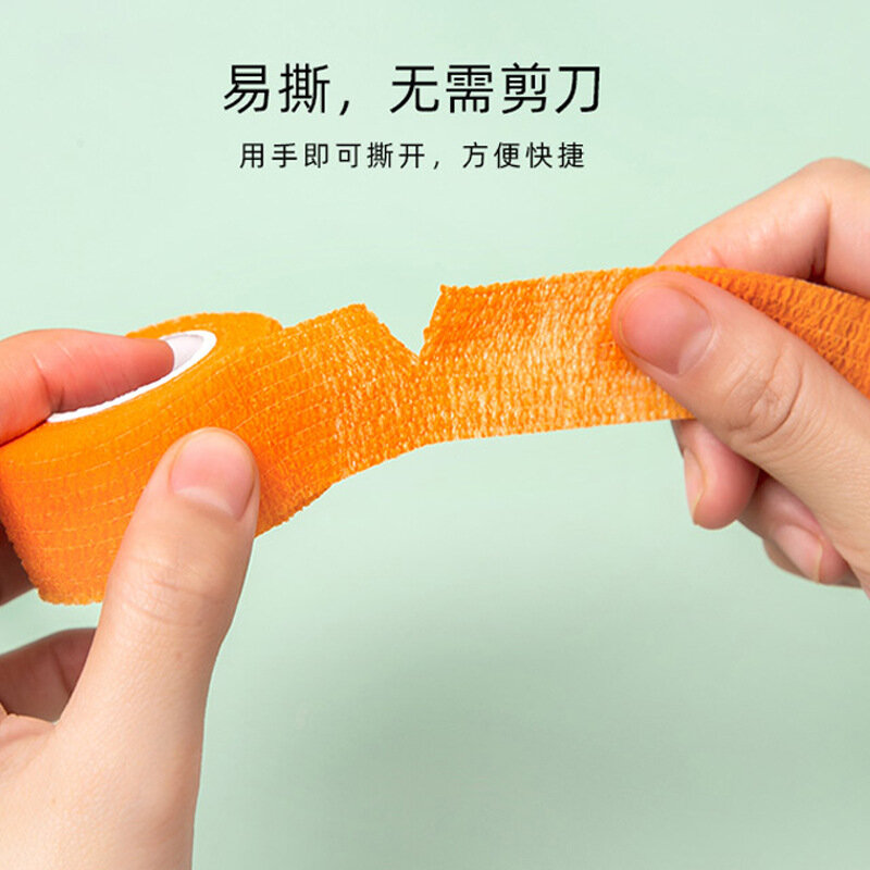 Fasciatura elastica antiusura elastica per studenti protezione per le dita Non tessuta nastro autoadesivo protezione sportiva fasciatura elastica