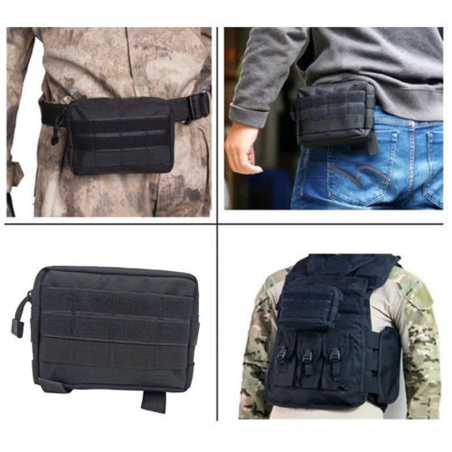 Outdoor Tactical Pouch EDC Nylon Molle Utility Organizer Pouch Waist Pack pouch Storage Bag Waterproof Phone Holder Case Pouch