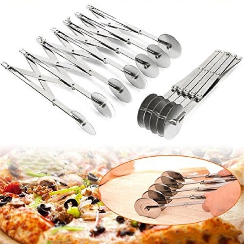 Stainless Steel Pizza Wheels Cutter Round Pizza Divider Knife Pastry Pasta Dough Kitchen Tool Baking Cutting Tool Kitchen Gadget