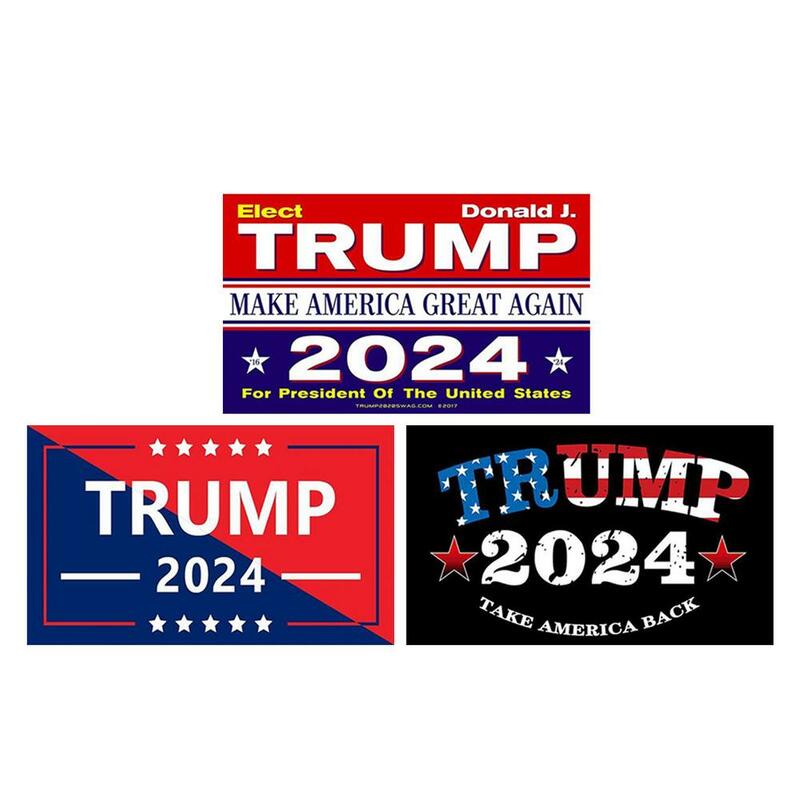 Pegatina de Trump 2024 para decoración de coche, vinilo divertido para parachoques, elección presidencial, hacer que América sea grande de nuevo, 3,9x5,9 pulgadas, 1 ud.
