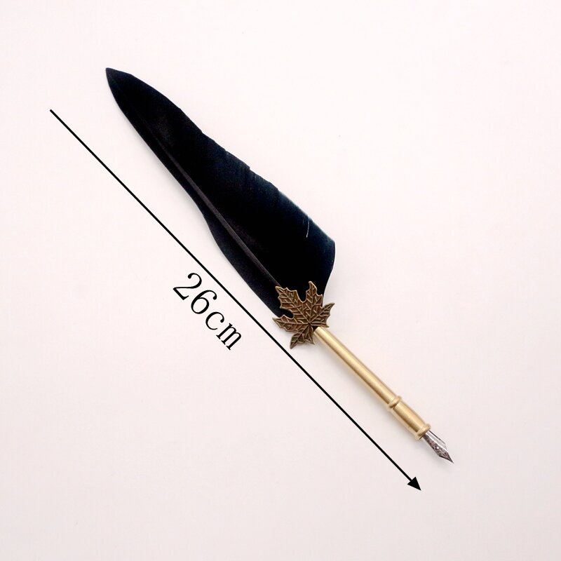 ヨーロッパスタイル英国の羽のつけペンホルダー書道ペン羽万年筆セット