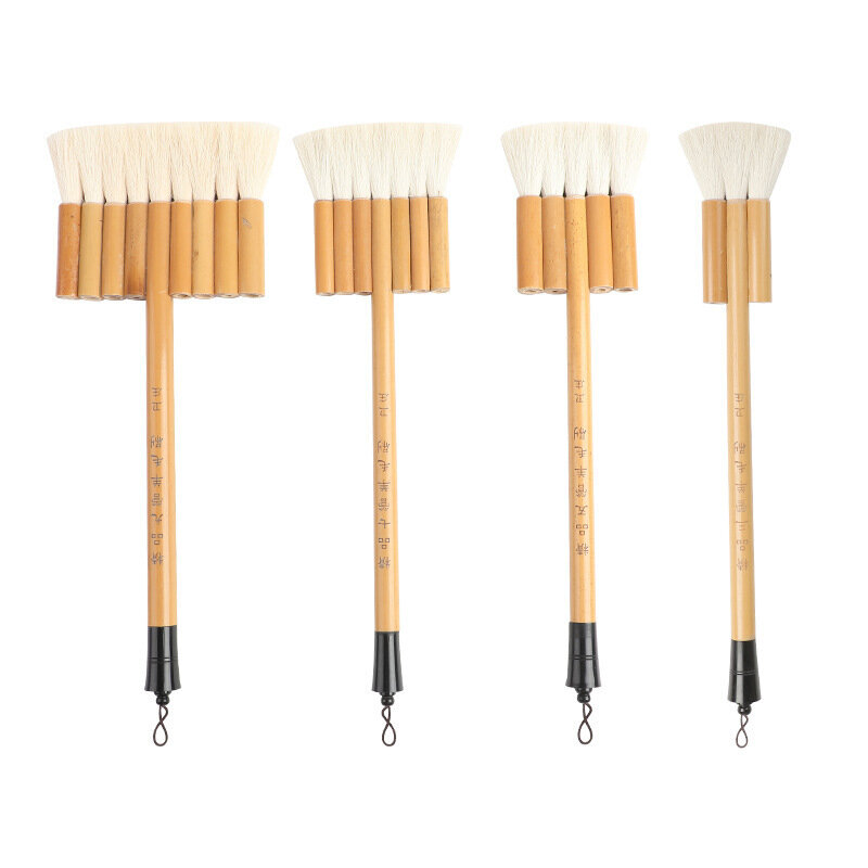 Soft Thick Sheep Hair Paint Brush, punho de bambu, escova liquidificador, caneta para pintura aquarela, arte suprimentos