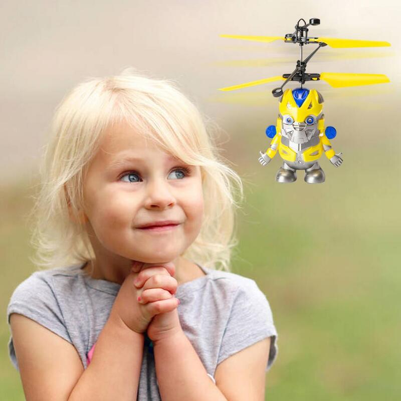 Mainan Helikopter Drone Bola Peri Terbang untuk Anak-anak Laki-laki Perempuan Bola Drone Mini Induksi Inframerah Warna-warni LED Bawaan Bercahaya Di