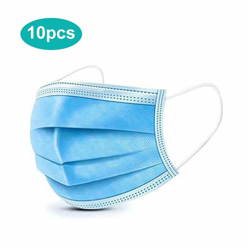 Hot Baby Adult Mask PM2.5 Meltblown Filter Disposable Mask Protective Face Mask Three Layer Filter Non Woven Anti Dust Mask 10Ps