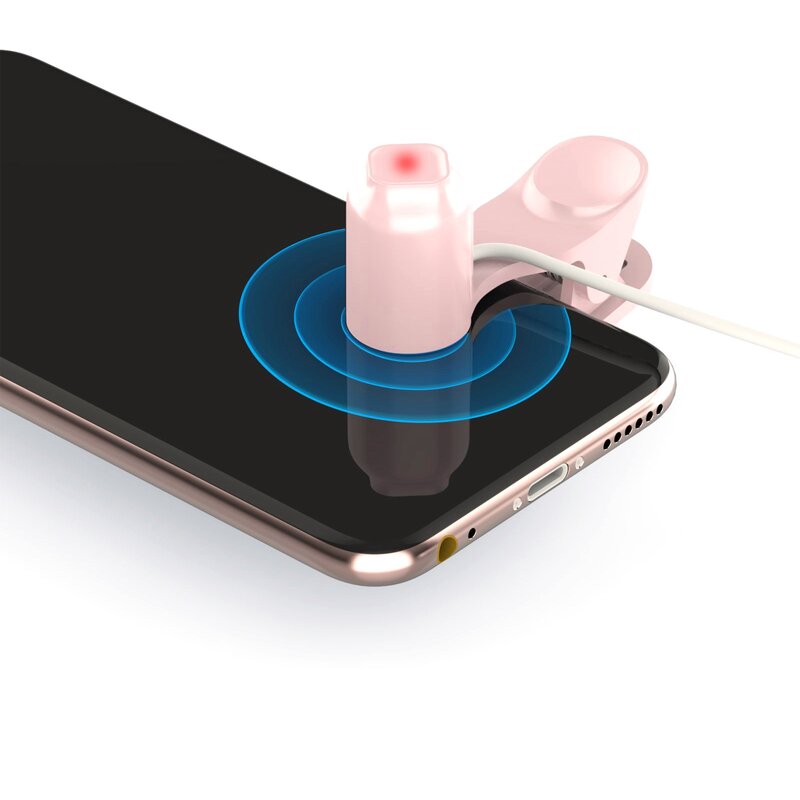 Tik Tok-Pantalla de teléfono móvil con clic automático, punto de conexión automático silencioso, USB en vivo, blanco y rosa, para teléfonos inteligentes