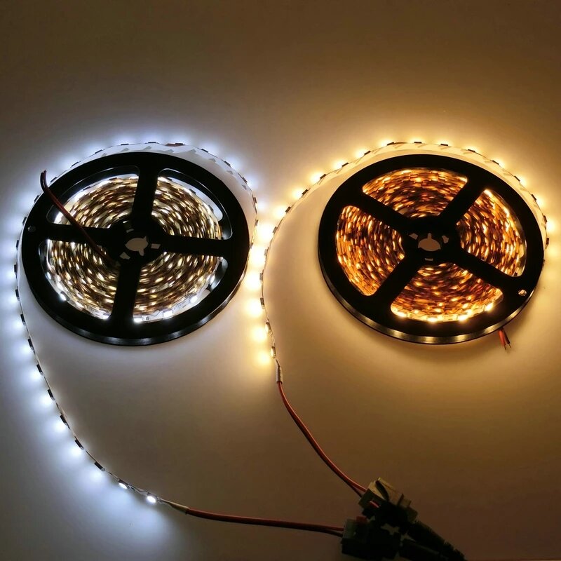 Tira de luces LED en forma de S, lámpara Flexible de luz blanca cálida, 60LED/m, 5m, canal de flexión con letras de 6MM, 2835