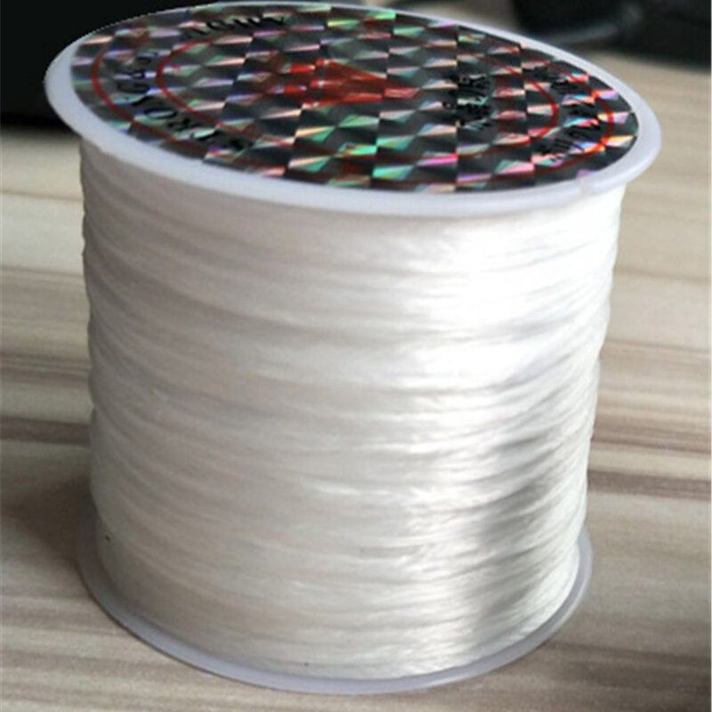Elastic Beading Thread para DIY Jóias, Pulseira Cordão, Pulseira Colar e Tornozeleira, 60m por Rolo