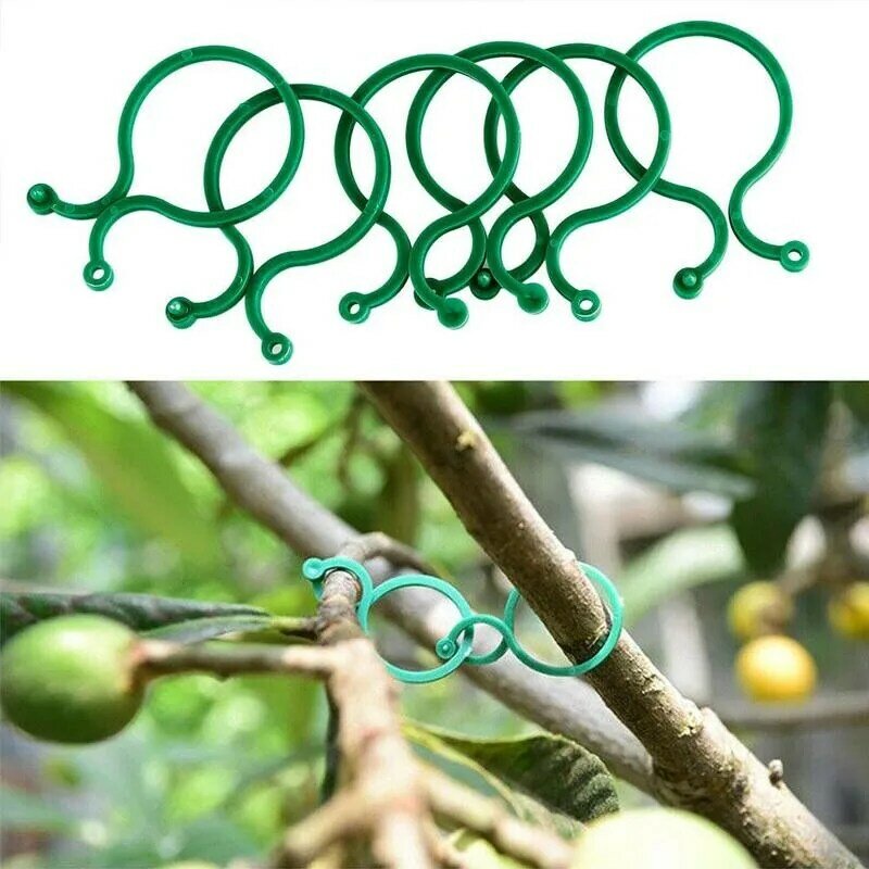 50pcs/100pcs Garden Clips Trellis for Vine Vegetable Tomato To Grow Upright Garden Plant Stand Tool Accessories Plant Support