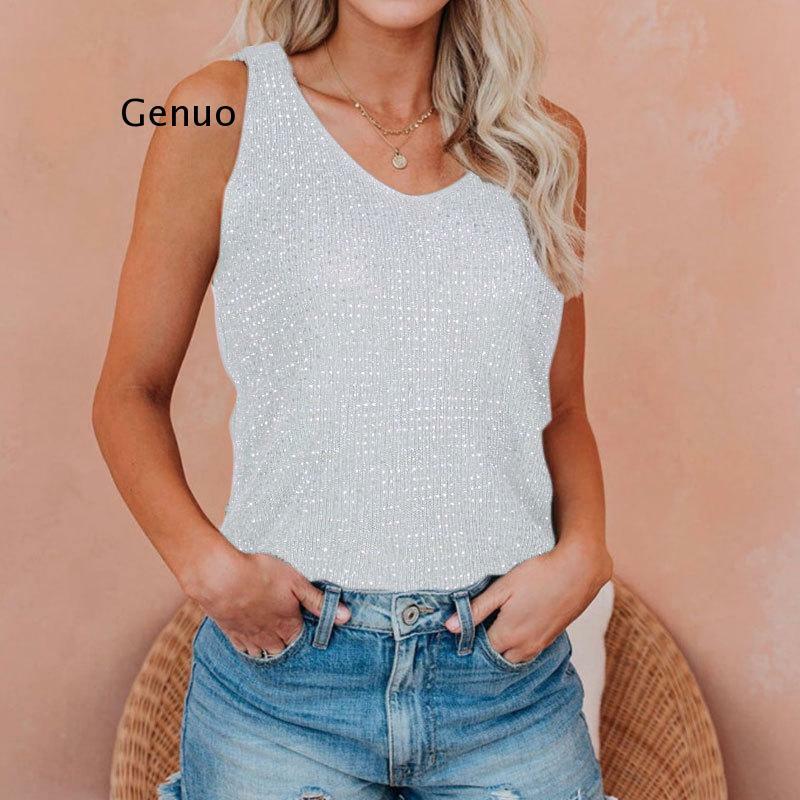 Fashion Halter Open Shoulder Crochet Tanks Tops Sleeveless O-Neck Fitness Summer Tops Casual Hollow Out Front Knitwear