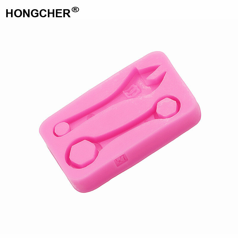 New tool wrench fudge cake silicone mold DIY handmade chocolate pendant clay mold kitchen baking cooking gadgets cake mold