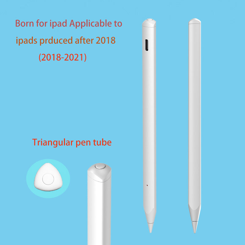 PEILINC Hình Tam Giác Bút Cảm Ứng Kỹ Thuật Số Bút Chì Với Lòng Bàn Tay Từ Chối & Từ Sạc Áp Dụng Cho Apple iPad 2018-2022