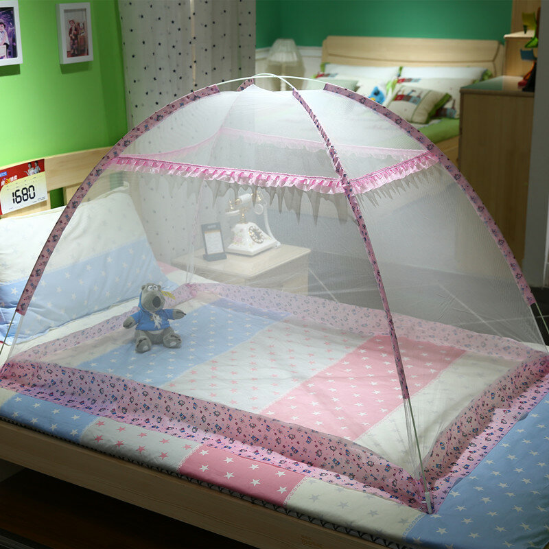 여름 휴대용 2 크기 0-6 년 동안 아기 어린이 침대 그물 어린이 접이식 아기 모기장 유아 아기 침대 텐트 곤충 그물